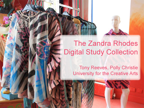 The Zandra Rhodes OER: creating a open educational resource from the Zandra Rhodes collection presentation