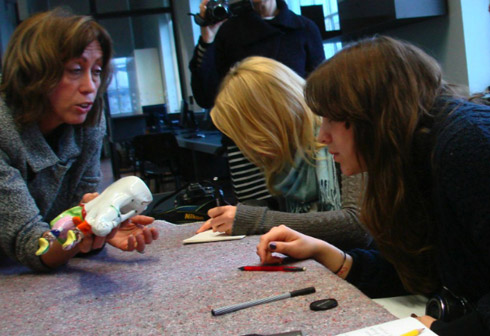 Figure 2: Ceramics handling session V&A museum 2010: with the curator
