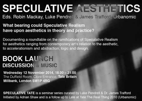 Speculative Aesthetics co-edited by University of Brighton lecturer and researcher Luke Pendrell