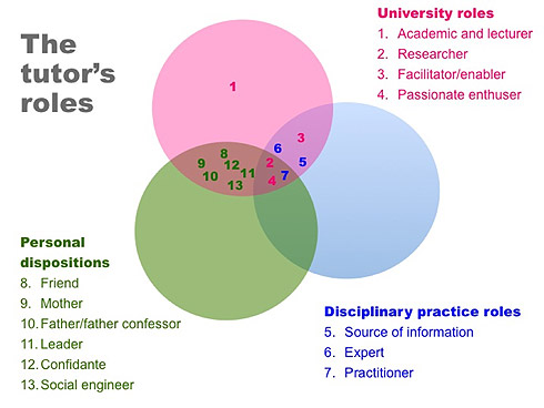 Diagram 1: The tutor’s roles