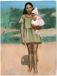 Hand painted image courtesy of Titus Riedl's photo collection