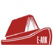 E-Ark project logo, upturned book on sea-going ark shape